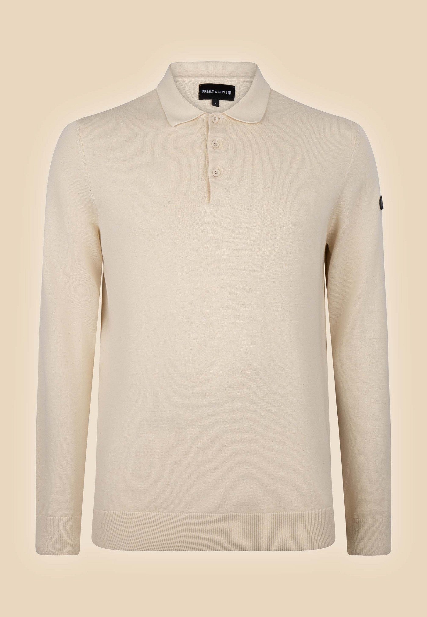 Brad long sleeve knitted polo