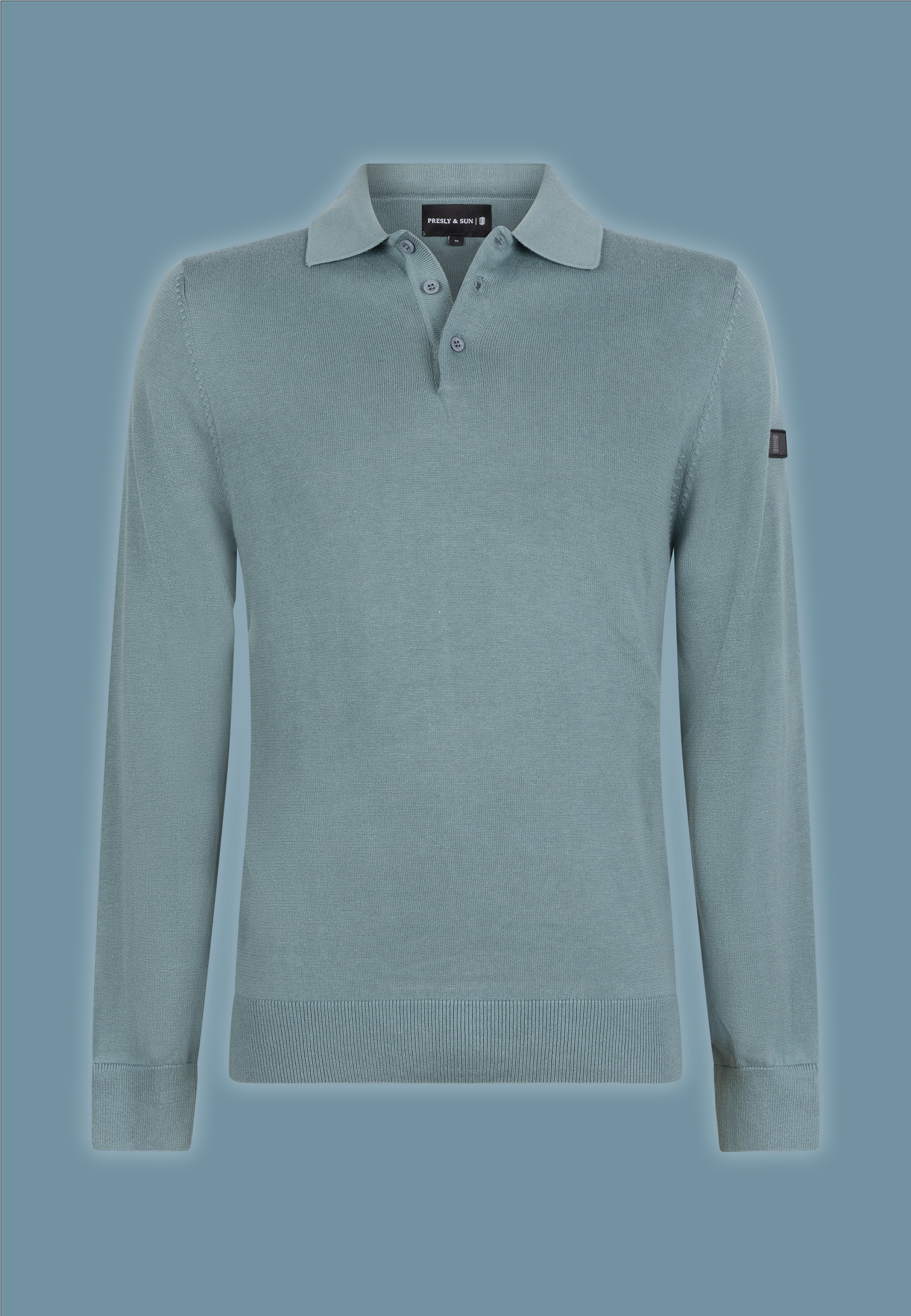 Brad long sleeve knitted polo