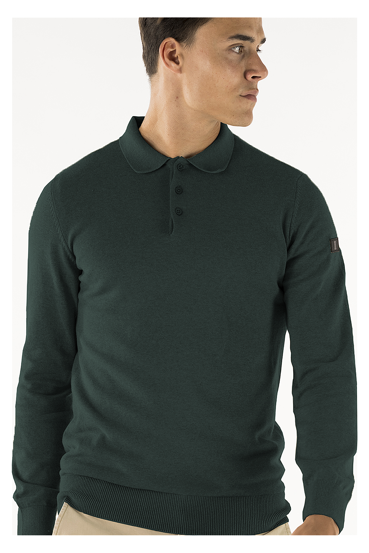 Brad long sleeve knitted polo