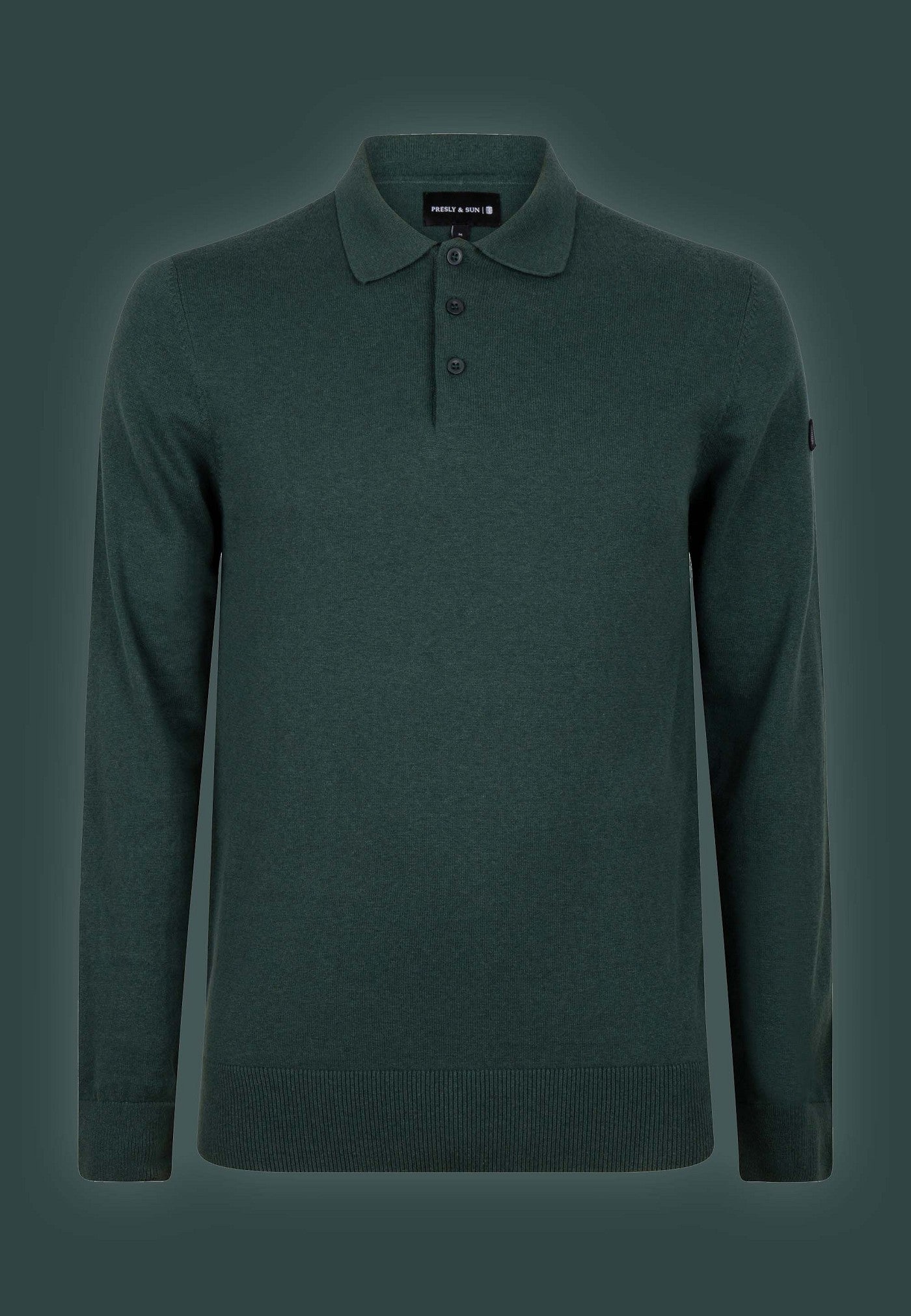 Brad long sleeve knitted polo