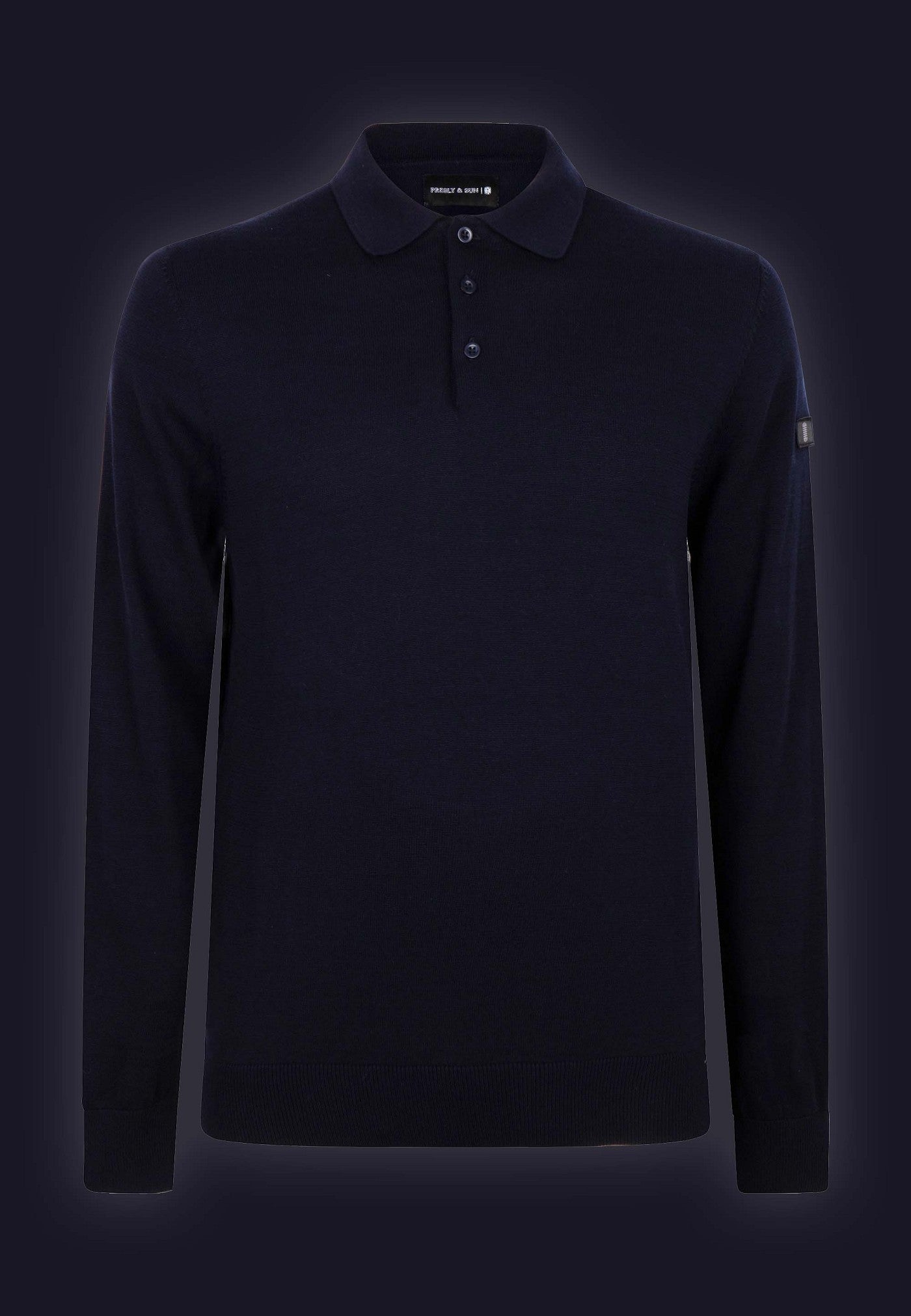 Brad long sleeve knitted polo