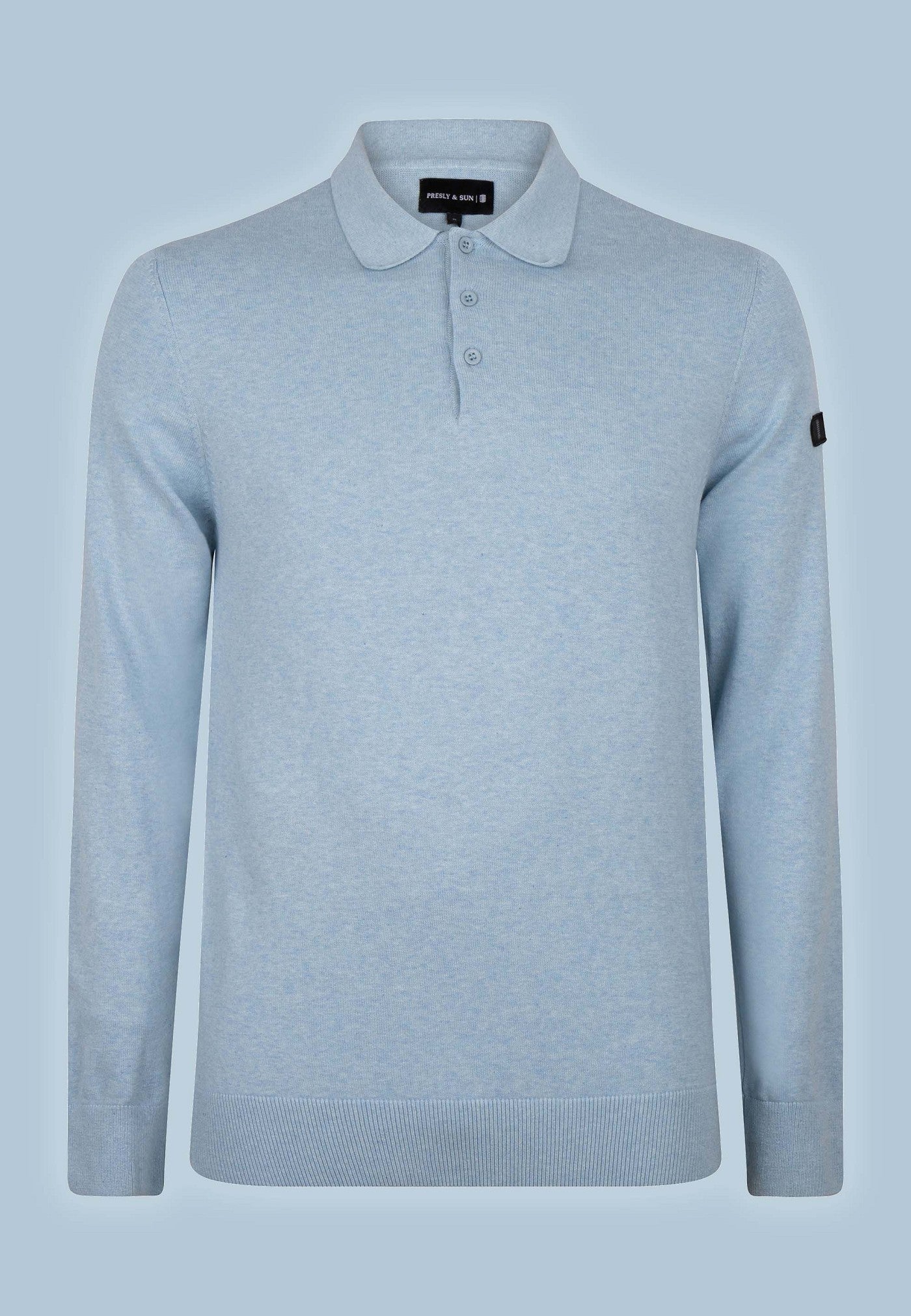 Brad long sleeve knitted polo