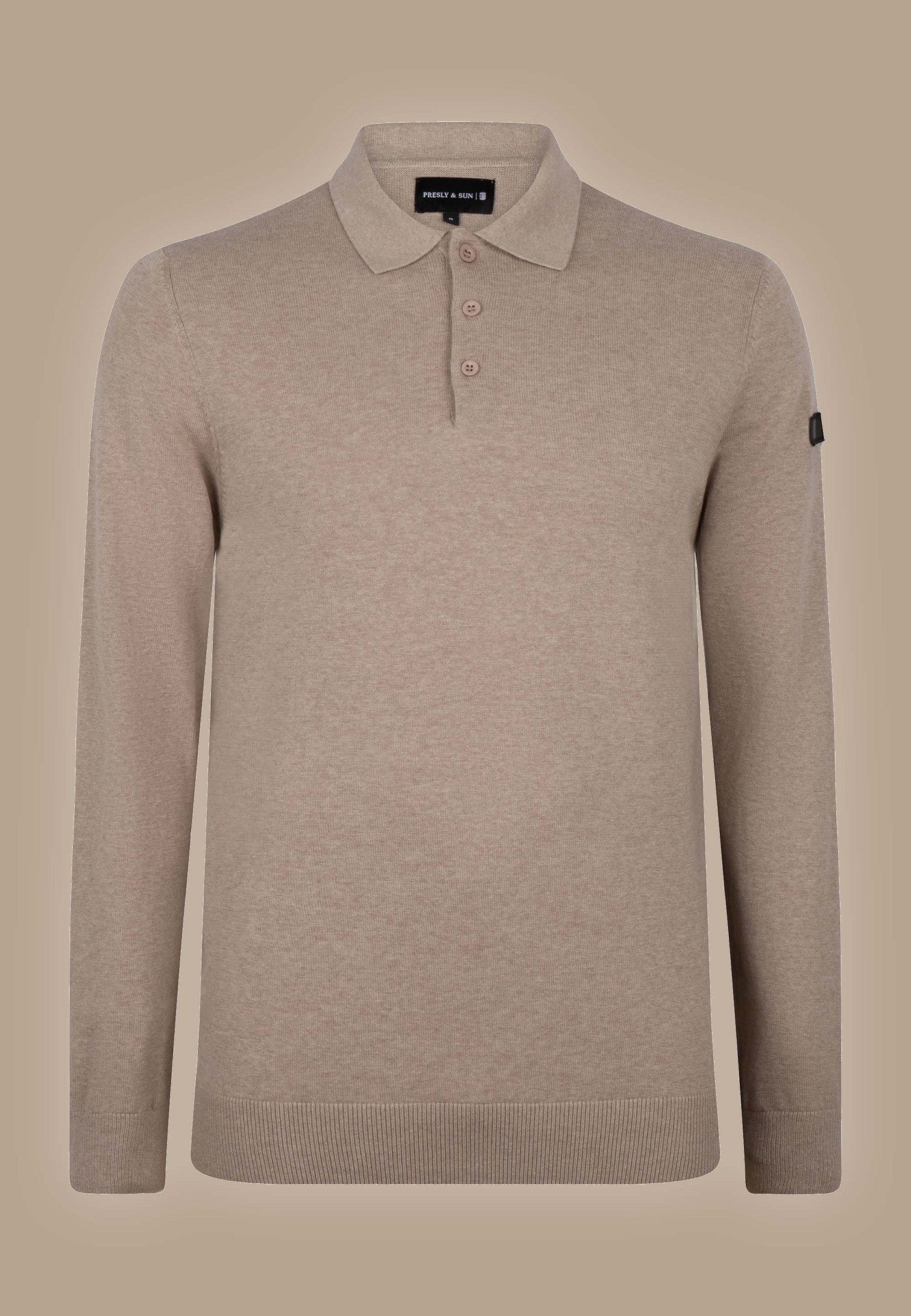 Brad long sleeve knitted polo