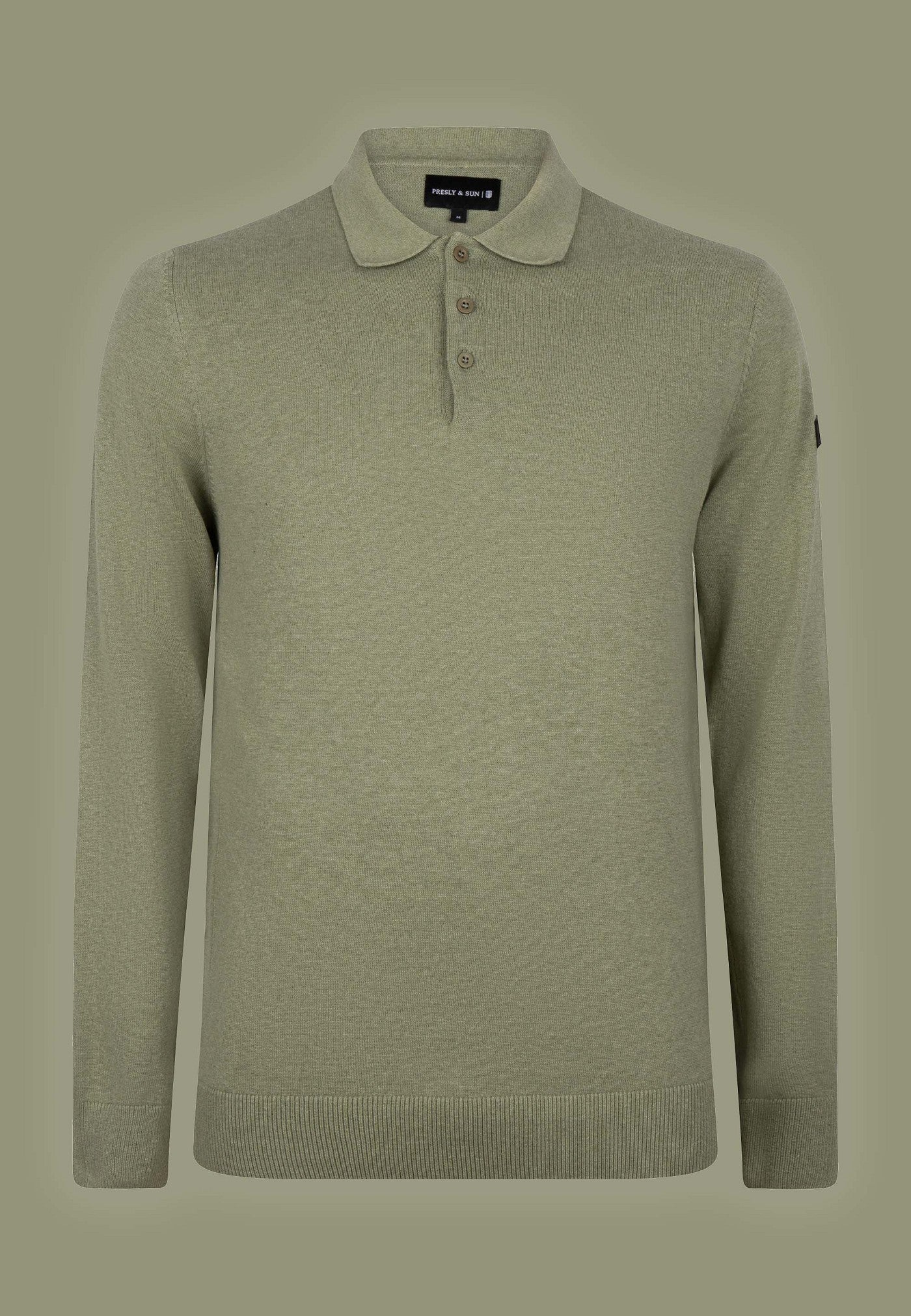 Brad long sleeve knitted polo