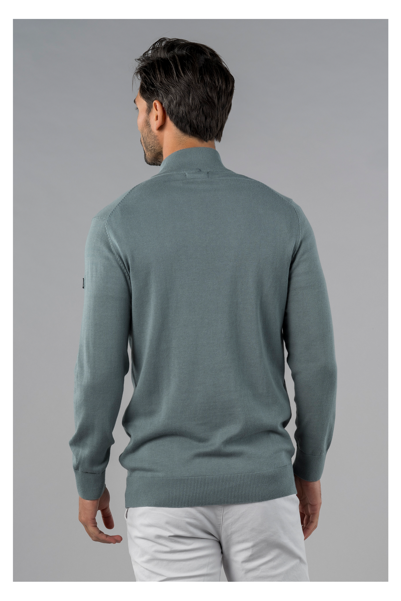 Lewis zip knitted pullover