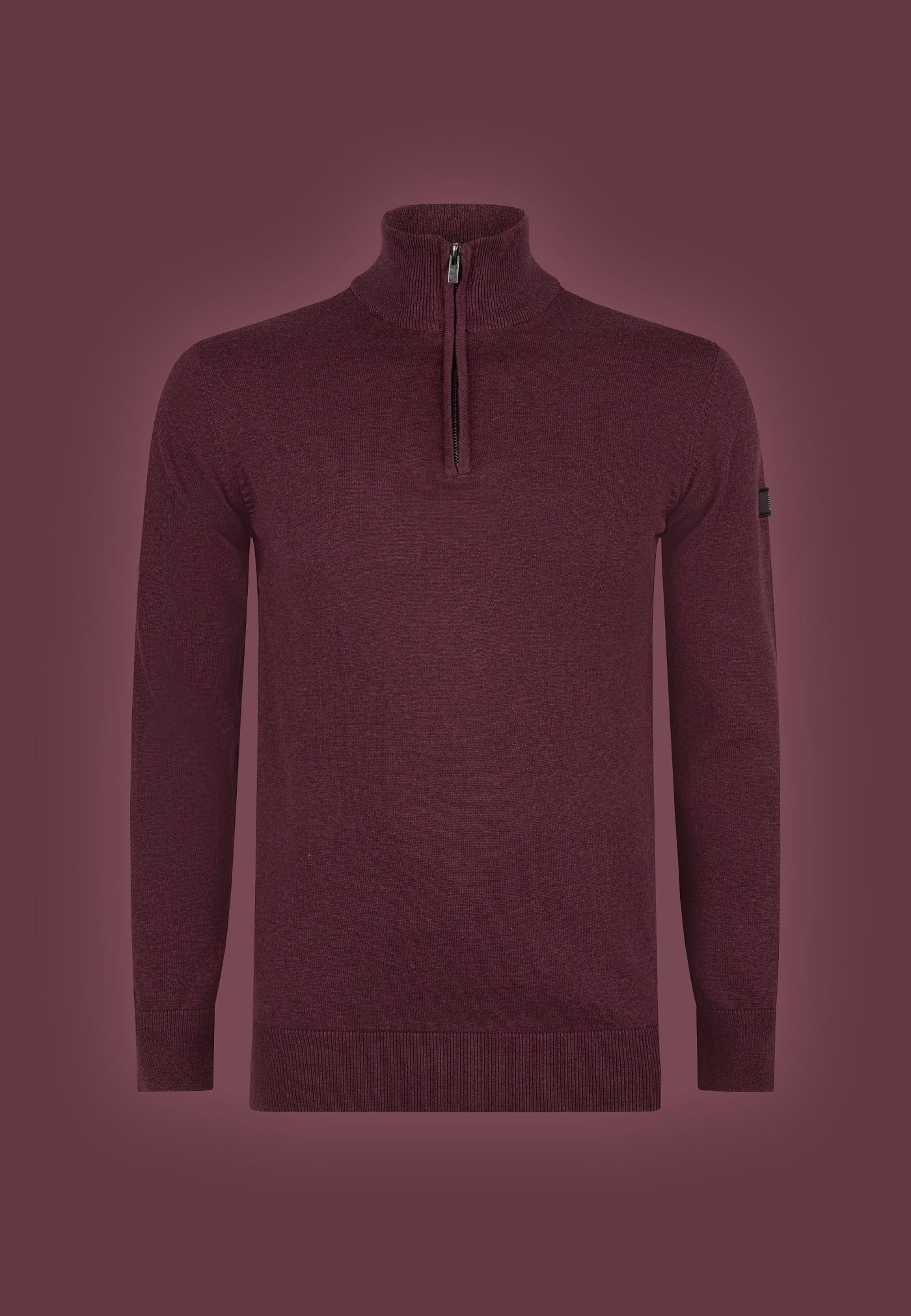 Lewis zip knitted pullover