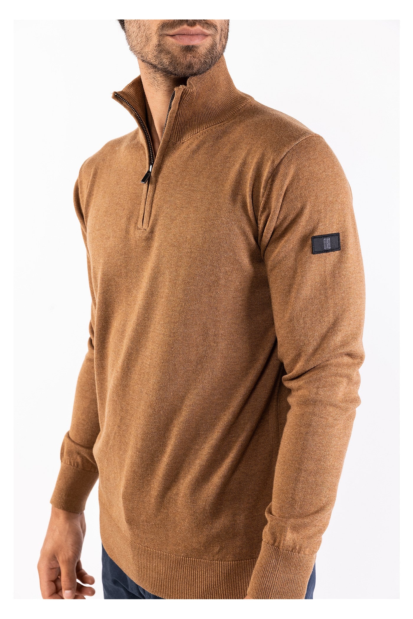 Lewis zip knitted pullover