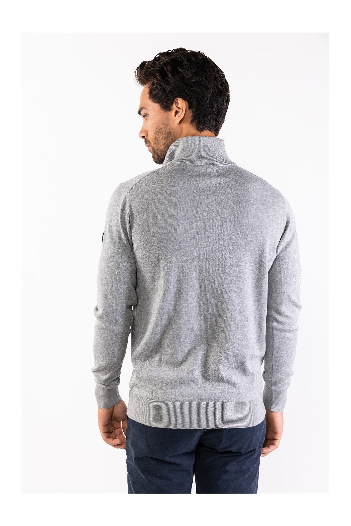 Lewis zip knitted pullover