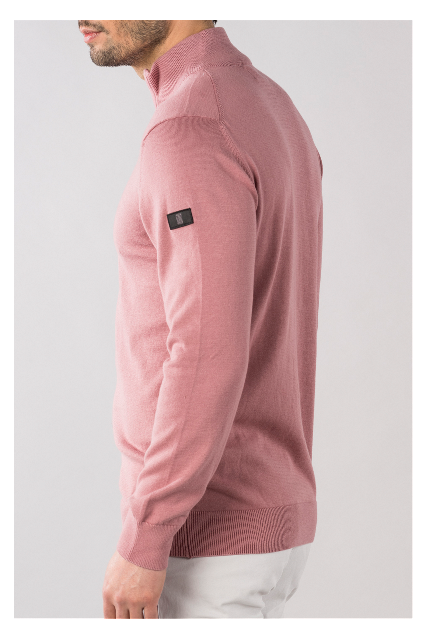 Lewis zip knitted pullover