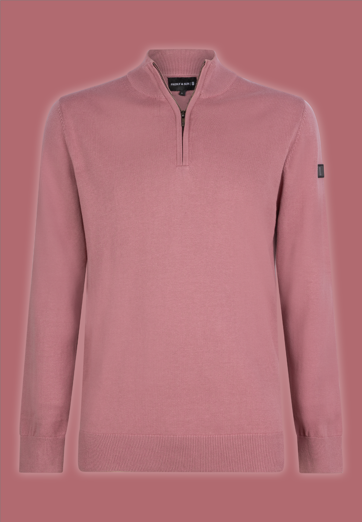 Lewis zip knitted pullover