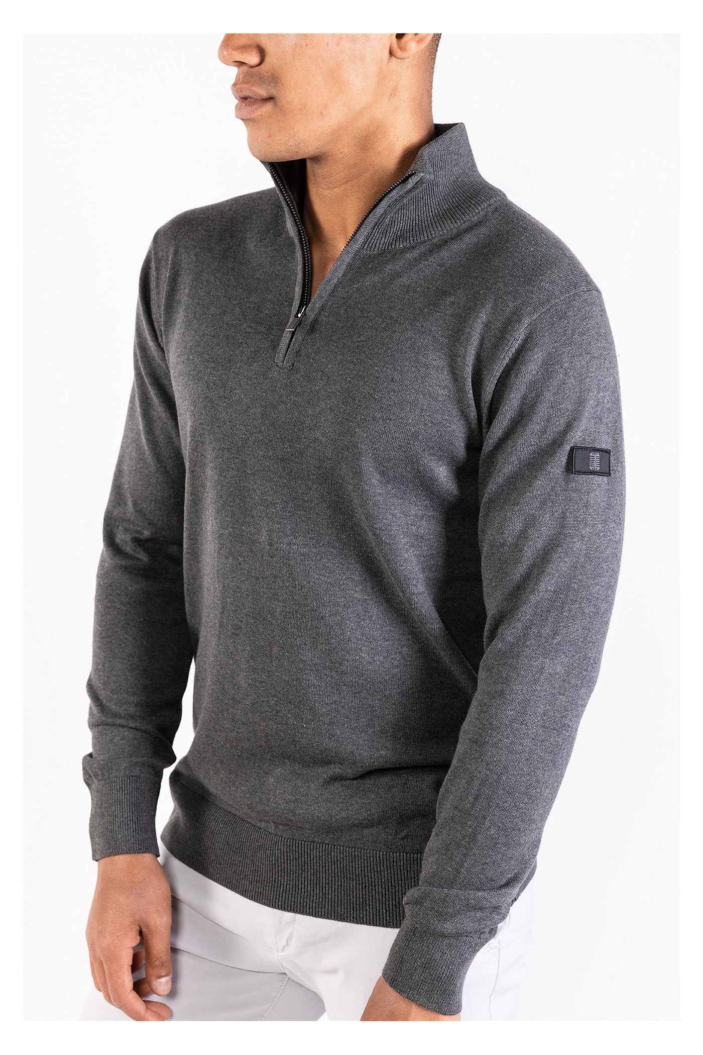 Lewis zip knitted pullover