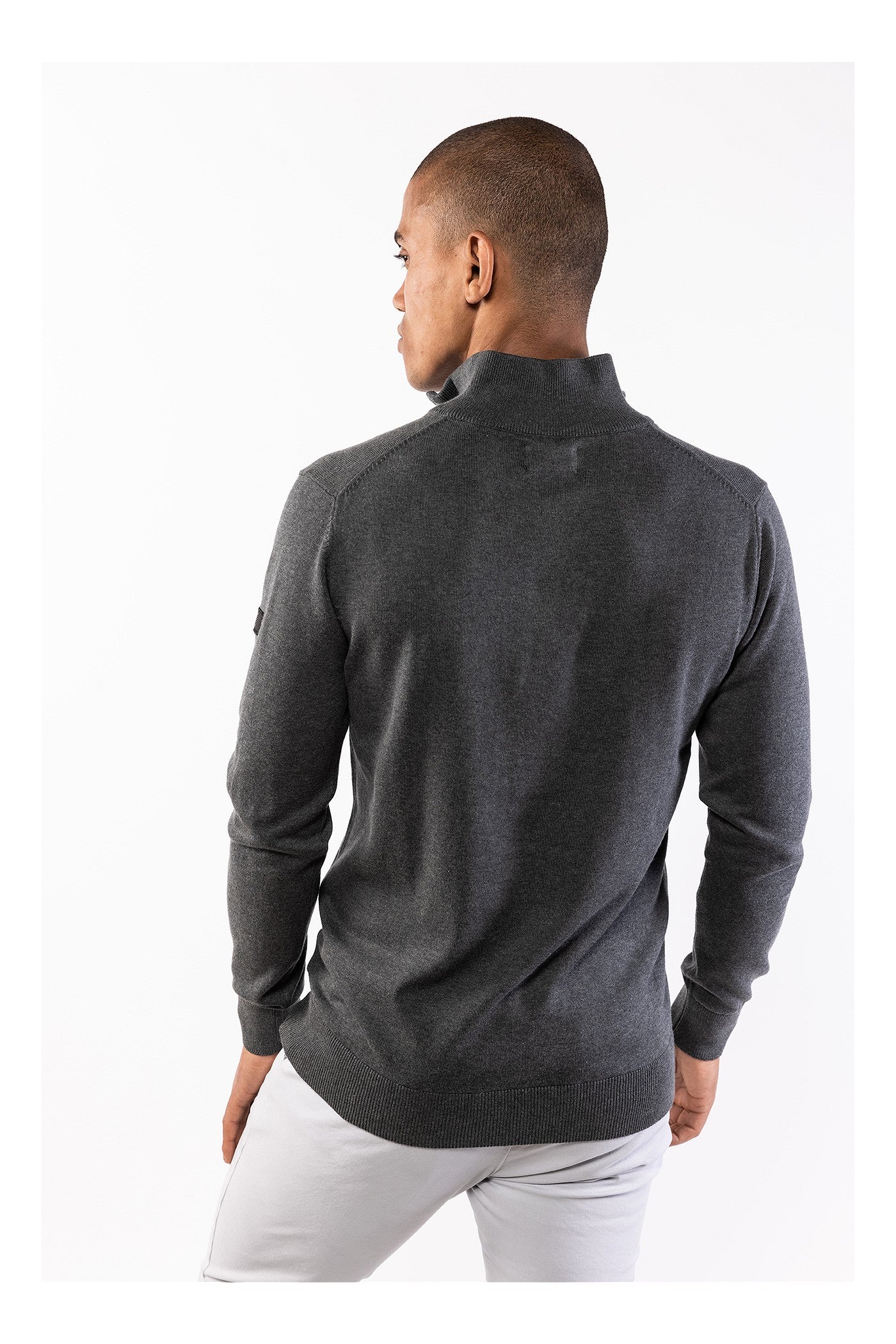 Lewis zip knitted pullover