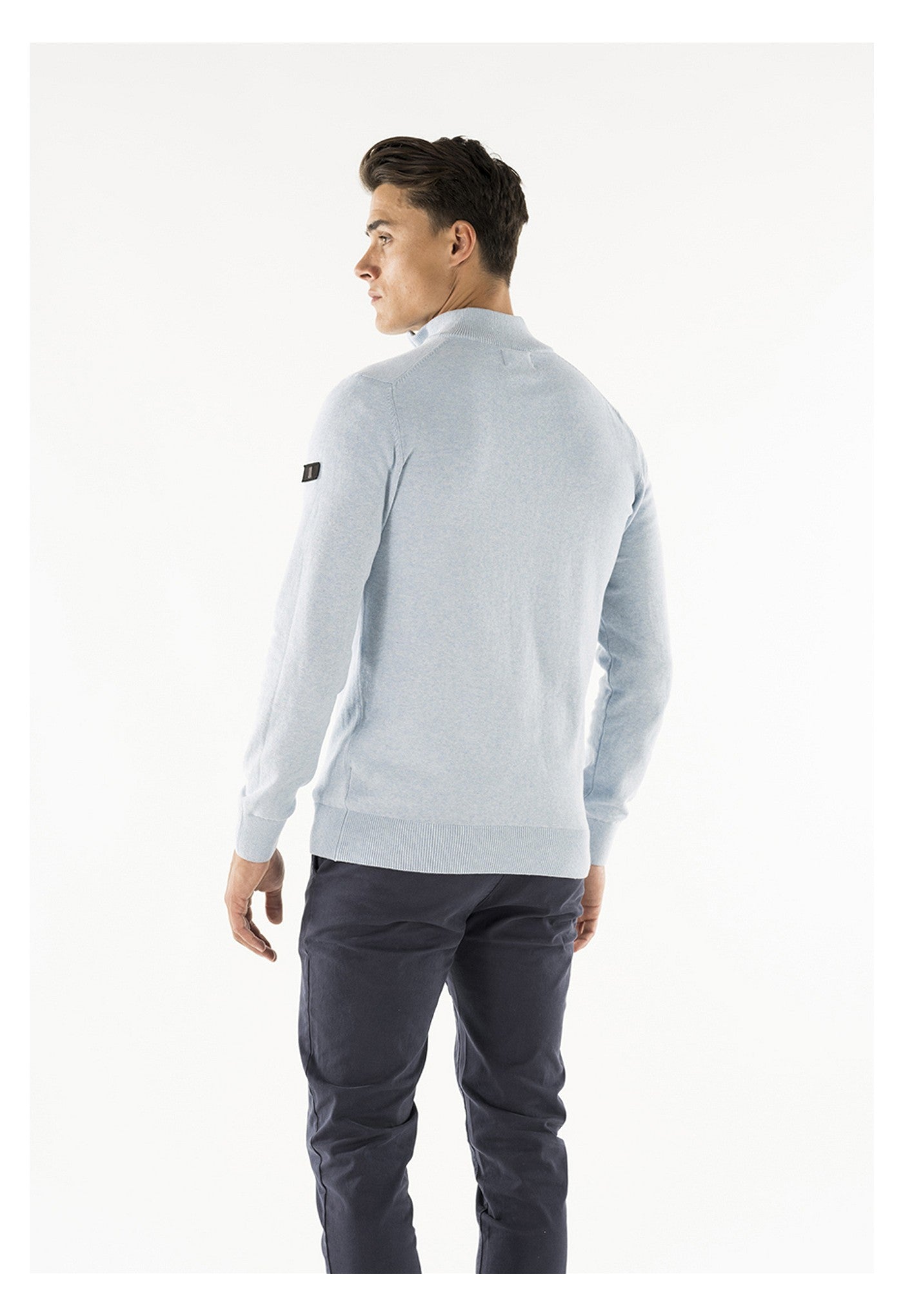 Lewis zip knitted pullover