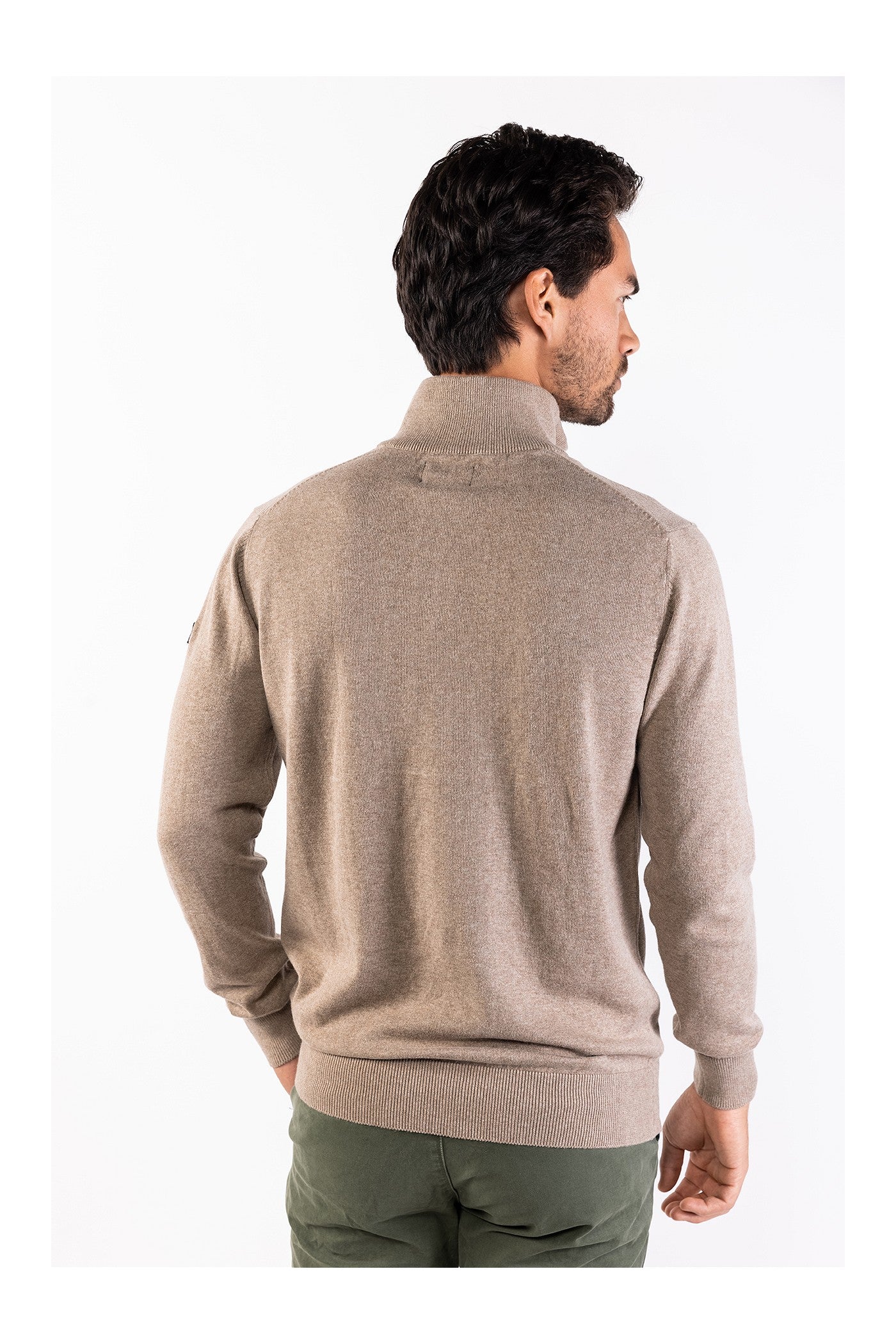 Lewis zip knitted pullover