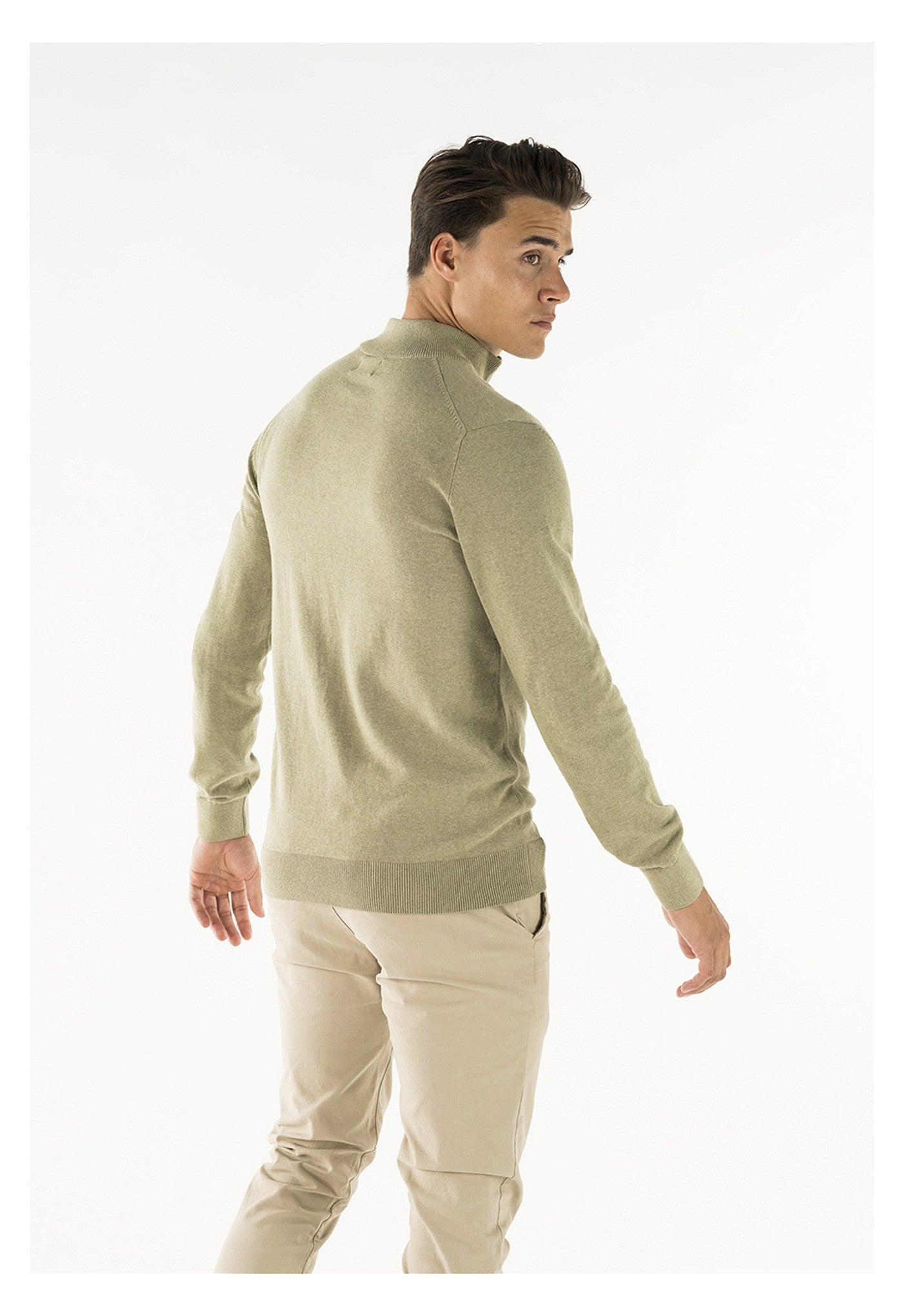 Lewis zip knitted pullover